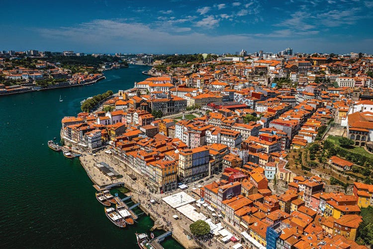 Portugal Porto City Center From Above