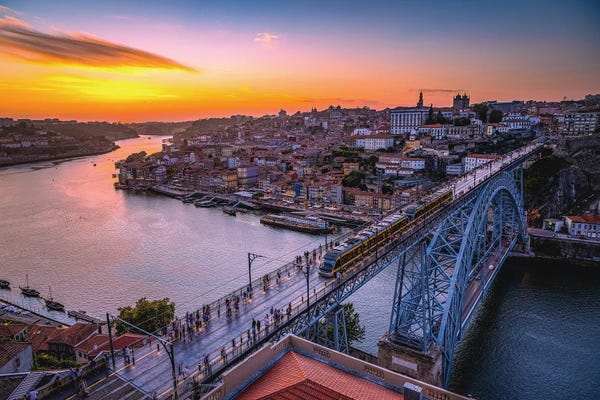 Porto: Portugal Porto City Center Sunset II by Alex G Perez