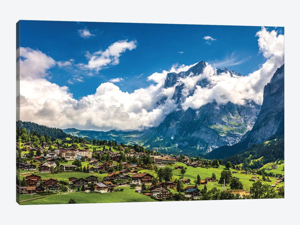 Switzerland Lauterbrunnen Swiss Alps Village IV by Alex G Perez 1-piece Canvas Artwork