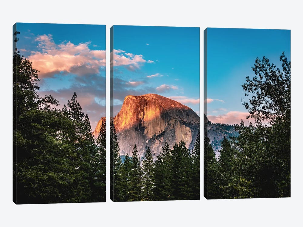 California Yosemite Valley Sunset I by Alex G Perez 3-piece Canvas Art Print