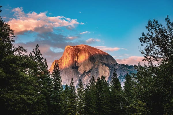 Mountain Sunrises & Sunsets: California Yosemite Valley Sunset I by Alex G Perez