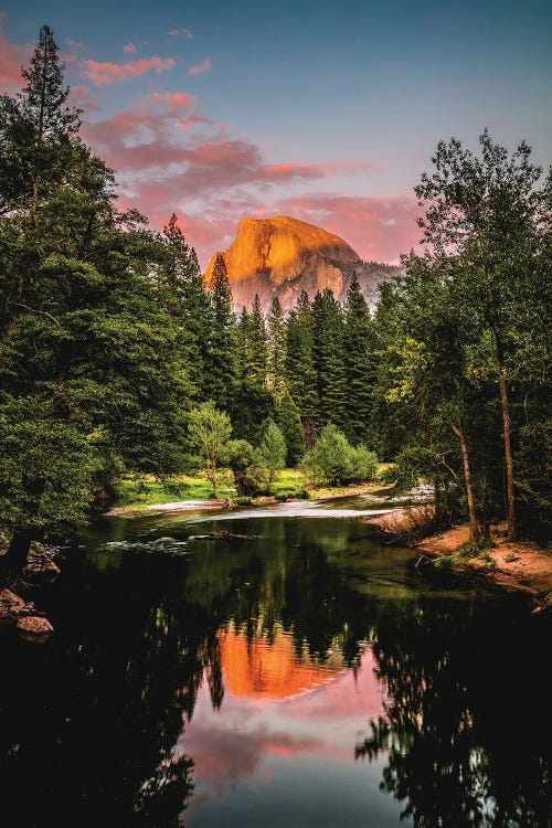 California Yosemite Valley Sunset Reflection