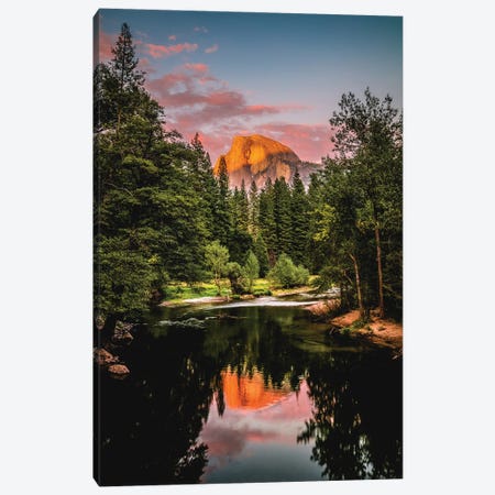 California Yosemite Valley Sunset Reflection Canvas Print #AGP258} by Alex G Perez Canvas Artwork