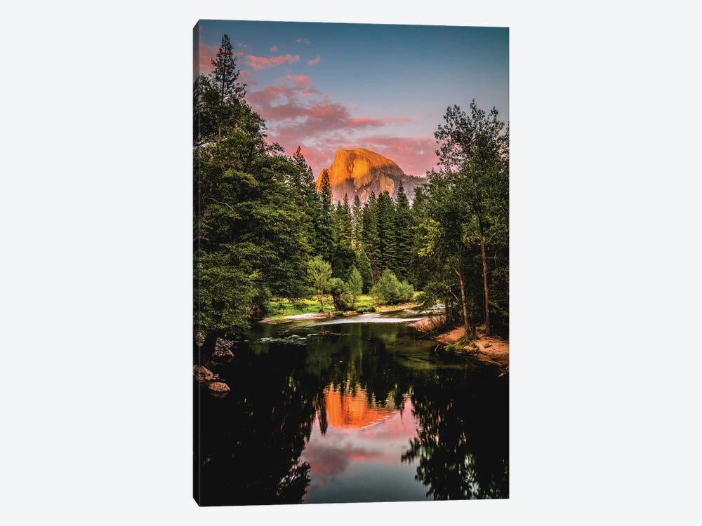 California Yosemite Valley Sunset Reflection by Alex G Perez 1-piece Canvas Print