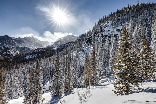 Colorado: Colorado Rocky Mountains Snow Covered Mountains I by Alex G Perez