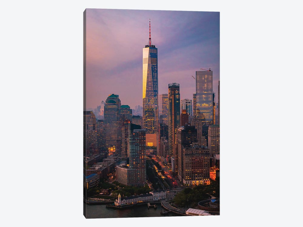 New York City Manhattan Skyline Sunset Cityscape III by Alex G Perez 1-piece Canvas Art Print