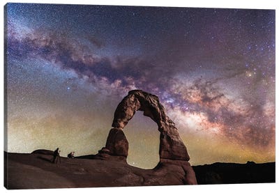 Utah Delicate Arch Milkyway Starry Night Canvas Art Print - Alex G Perez
