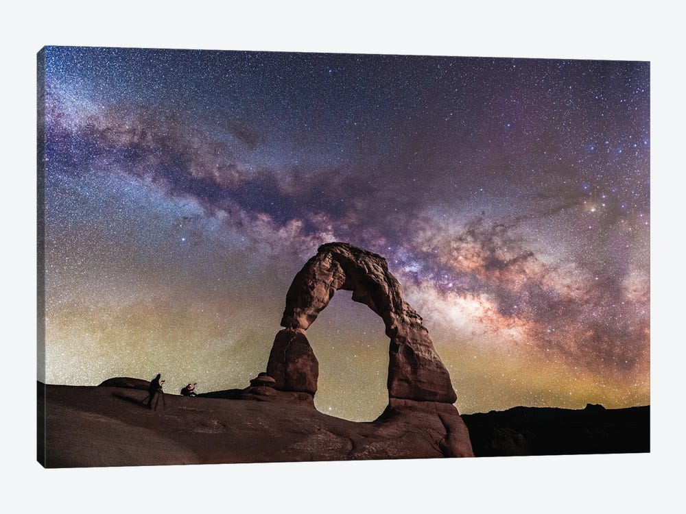 Utah Delicate Arch Milkyway Starry Night by Alex G Perez 1-piece Canvas Wall Art