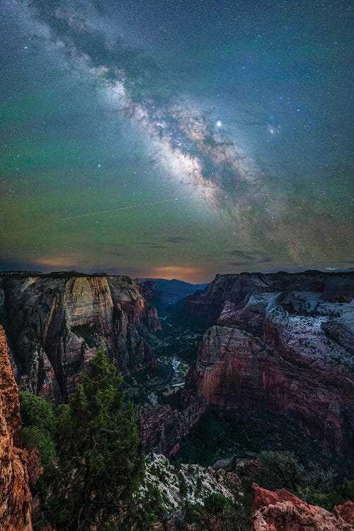 Utah Zion National Park Hike Starry Night Milky Way I