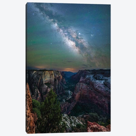 Utah Zion National Park Hike Starry Night Milky Way I Canvas Print #AGP336} by Alex G Perez Canvas Wall Art