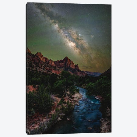 Utah Zion National Park Hike Starry Night Milky Way II Canvas Print #AGP337} by Alex G Perez Canvas Artwork