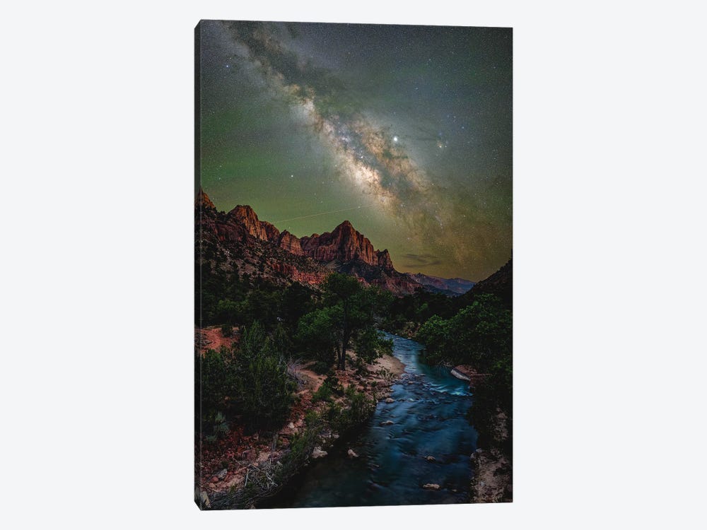 Utah Zion National Park Hike Starry Night Milky Way II by Alex G Perez 1-piece Canvas Art Print