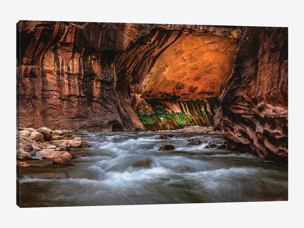 Utah Zion National Park The Narrows Hike VI by Alex G Perez 1-piece Canvas Print