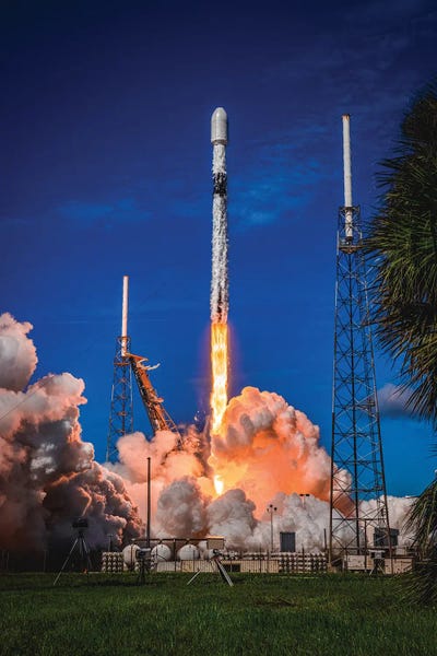 Indigo: Rocket Launch Into The Sunset I by Alex G Perez