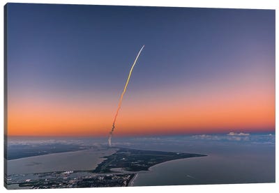 Rocket Launch Into The Sunset III Canvas Art Print - Alex G Perez