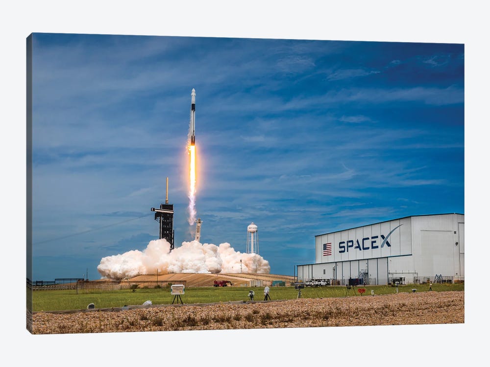 Spacex Rocket Launch Falcon 9 III by Alex G Perez 1-piece Canvas Print