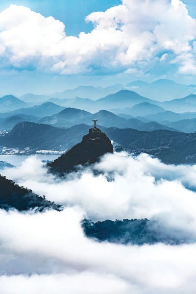 Novelty City Scenes: Brazil Christ The Redeemer In The Clouds II by Alex G Perez