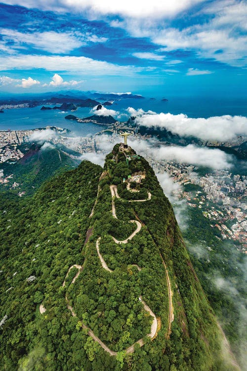 Brazil Christ The Redeemer Overlooking Rio De Janeiro I