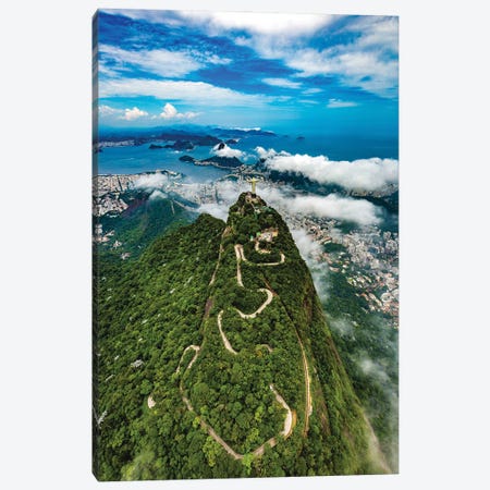 Brazil Christ The Redeemer Overlooking Rio De Janeiro I Canvas Print #AGP385} by Alex G Perez Art Print