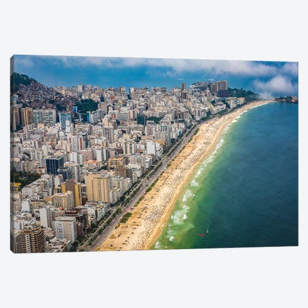 Brazil Rio De Janeiro Beach II Canvas Print #AGP388} by Alex G Perez Canvas Artwork