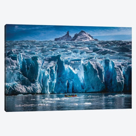 Chile Patagonia Glacier Ice Kayaking Canvas Print #AGP391} by Alex G Perez Art Print