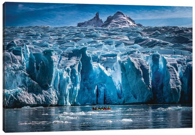 Chile Patagonia Glacier Ice Kayaking Canvas Art Print - Chile