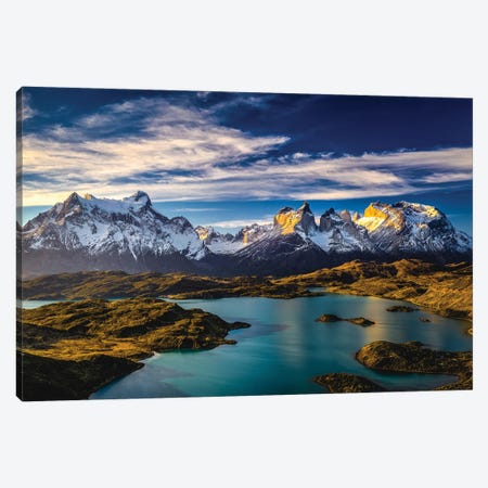 Chile Patagonia Torres Del Paine Mountain Views IV Canvas Print #AGP399} by Alex G Perez Art Print