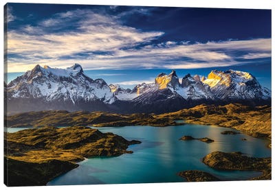 Chile Patagonia Torres Del Paine Mountain Views IV Canvas Art Print - Alex G Perez