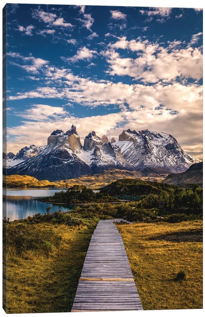 Chile Patagonia Torres Del Paine Mountain Views VI Canvas Art Print - Chile Art