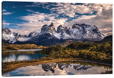 Chile Patagonia Torres Del Paine Mountain Views VII Canvas Art Print - Chile Art