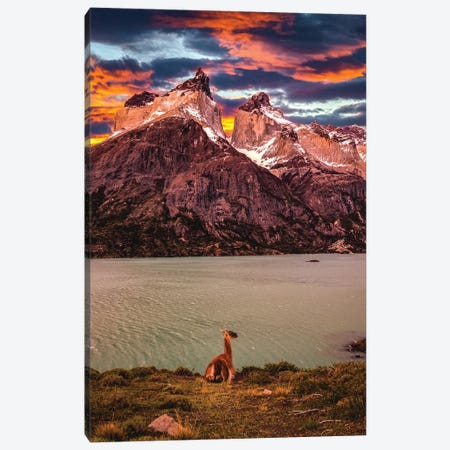 Chile Patagonia Torres Del Paine Stunning Mountain Sunset II Canvas Print #AGP404} by Alex G Perez Canvas Wall Art