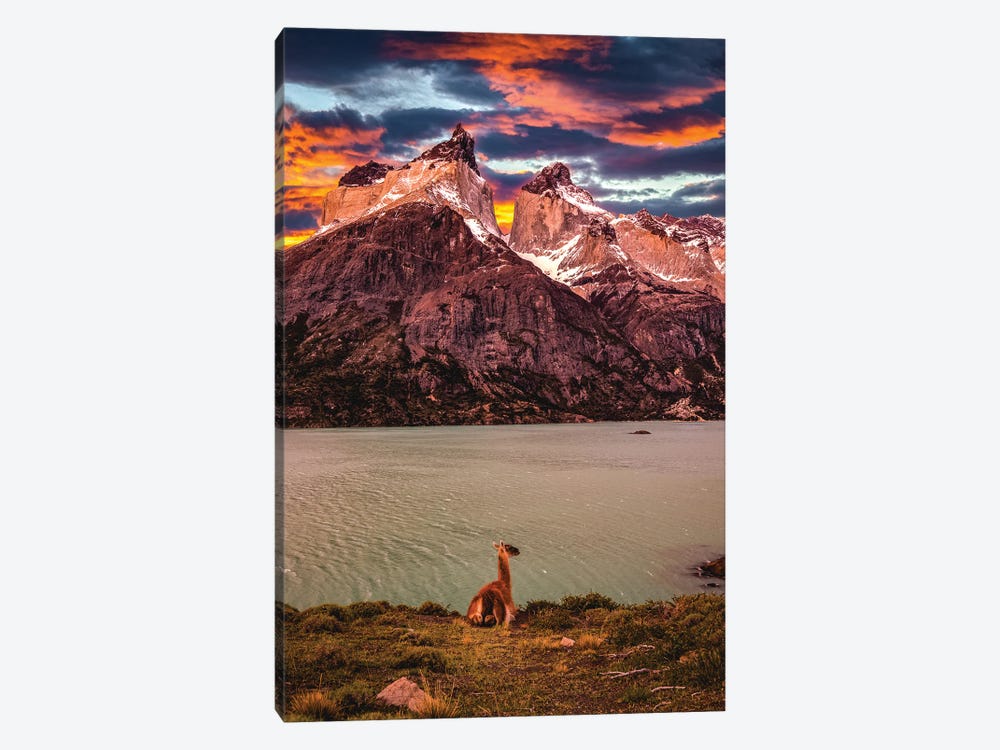 Chile Patagonia Torres Del Paine Stunning Mountain Sunset II by Alex G Perez 1-piece Canvas Art