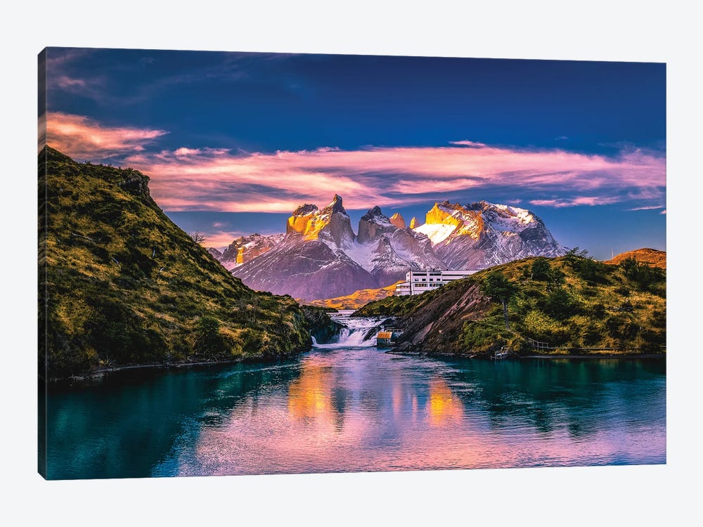 Chile Patagonia Torres Del Paine Stunning Mountain Sunset V by Alex G Perez 1-piece Art Print