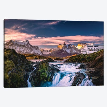 Chile Patagonia Torres Del Paine Stunning Mountain Sunset VI Canvas Print #AGP408} by Alex G Perez Canvas Print