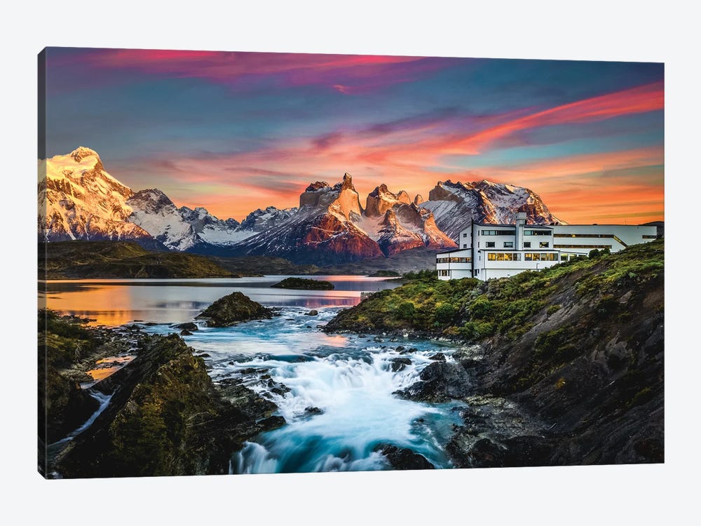 Chile Patagonia Torres Del Paine Stunning Mountain Sunset IX by Alex G Perez 1-piece Canvas Art