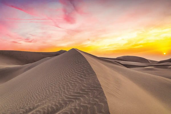 Photography: Peru Huacachina Sand Dune Desert Oasis Sunset II by Alex G Perez