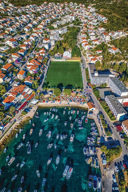 Croatia Hvar Small Town Soccer Field