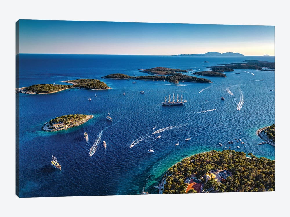 Croatia Hvar Islands From Above by Alex G Perez 1-piece Canvas Print