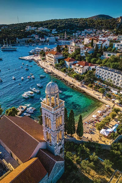 Croatia: Croatia Hvar Small Town Skyline II by Alex G Perez