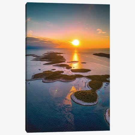 Croatia Hvar Islands Sunset From Above Canvas Print #AGP454} by Alex G Perez Canvas Art Print