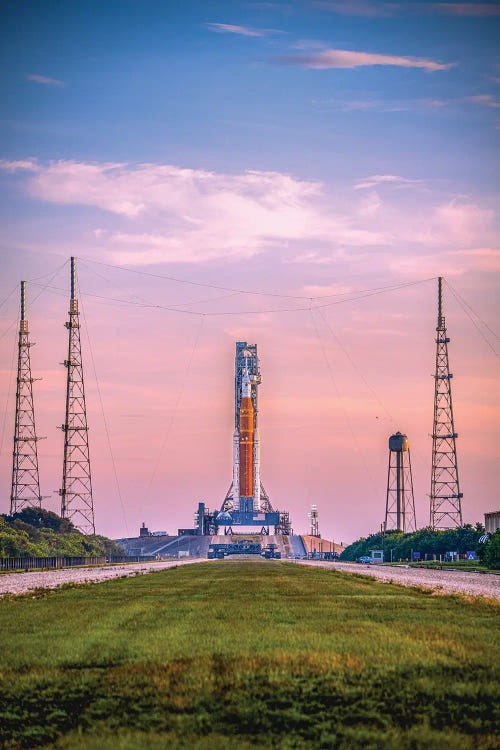 Nasa Artemis SLS Rocket On Launch Pad Sunrise VI