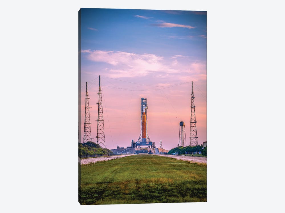 Nasa Artemis SLS Rocket On Launch Pad Sunrise VI by Alex G Perez 1-piece Canvas Artwork