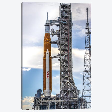 Nasa Artemis SLS Rocket On Launch Pad Closeup Canvas Print #AGP476} by Alex G Perez Art Print
