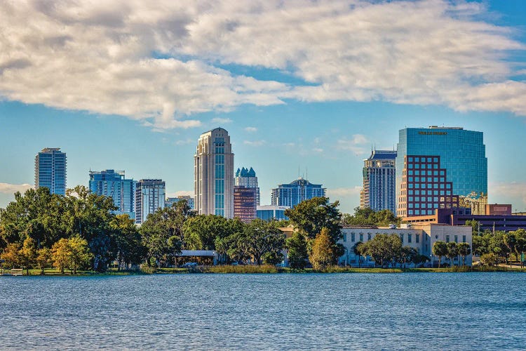 Orlando Florida Downtown Skyline Lake View