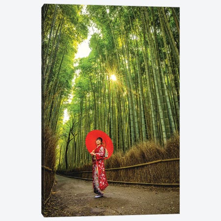 A Stroll Through Arashiyama Bamboo Forest, Kyoto, Japan I Canvas Print #AGP508} by Alex G Perez Canvas Wall Art