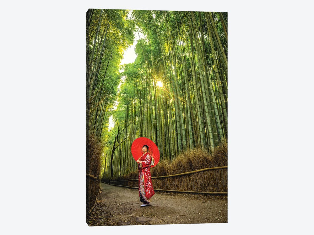 A Stroll Through Arashiyama Bamboo Forest, Kyoto, Japan I by Alex G Perez 1-piece Art Print