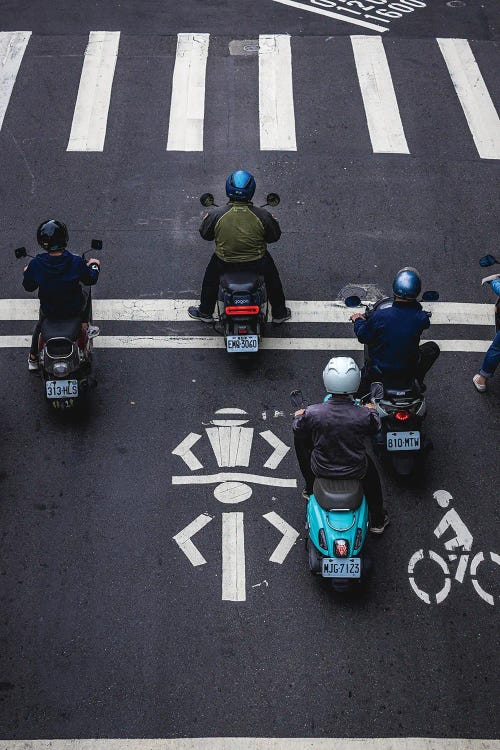 Scooter Crowded Streets of Taipei III by Alex G Perez wall art