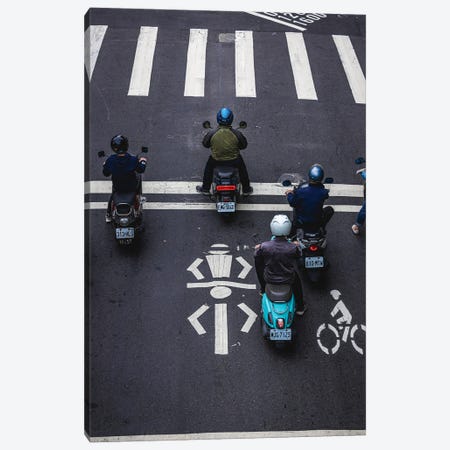 Scooter Crowded Streets of Taipei III Canvas Print #AGP532} by Alex G Perez Canvas Art Print