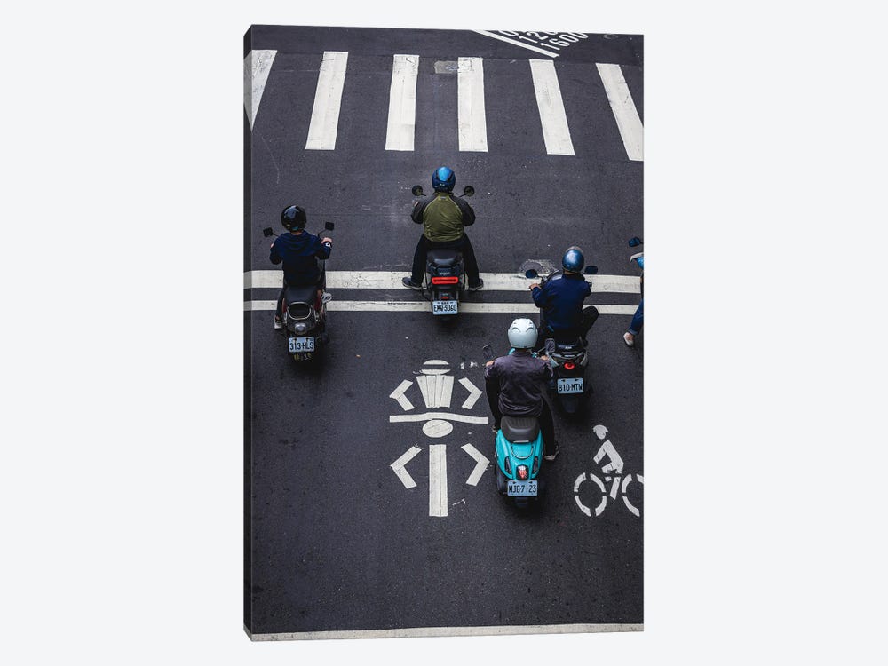 Scooter Crowded Streets of Taipei III by Alex G Perez 1-piece Canvas Art