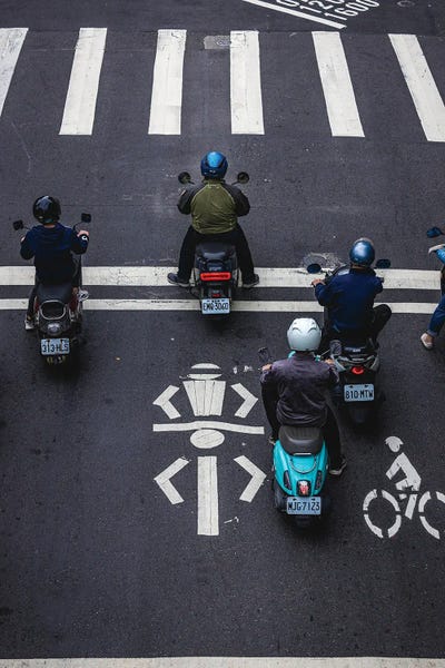 Scooter Crowded Streets of Taipei III